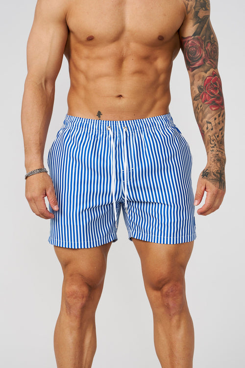 1056 - Striped Swim Shorts