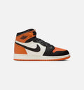 Air Jordan 1 Retro High OG Shattered Backboard Grade School Lifestyle Shoe – Black/Sail/Starfish