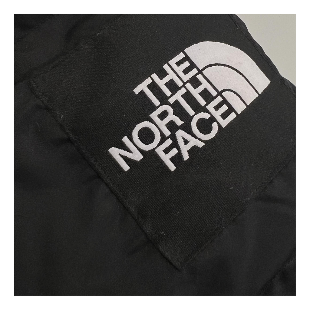 The North Face Hooded Long Puffer Coat in Black