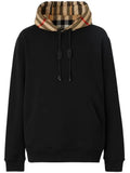Burberry Check-hood cotton hoodie