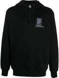 Yohji Yamamoto quote-patch drawstring hoodie