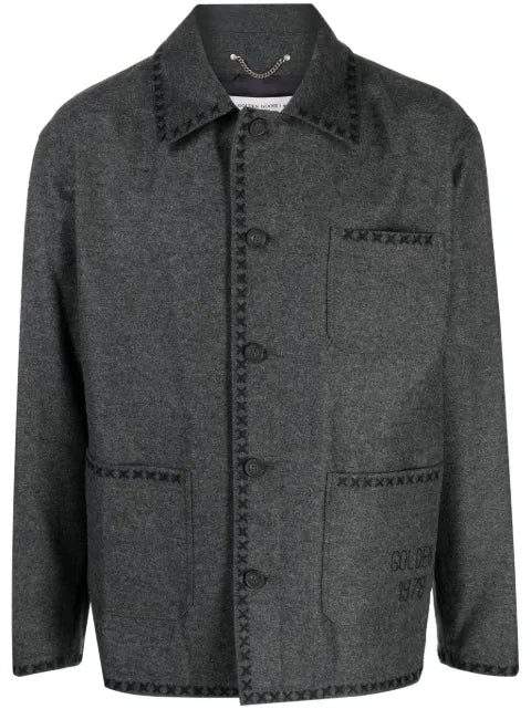 Golden Goose embroidered wool jacket