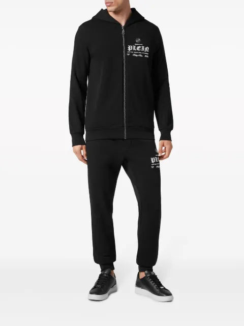 Philipp Plein logo-print zipped hoodie