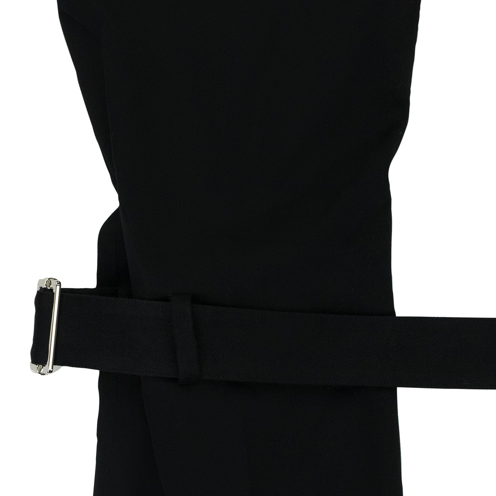 BLACK BUCKLE CASUAL PANTS