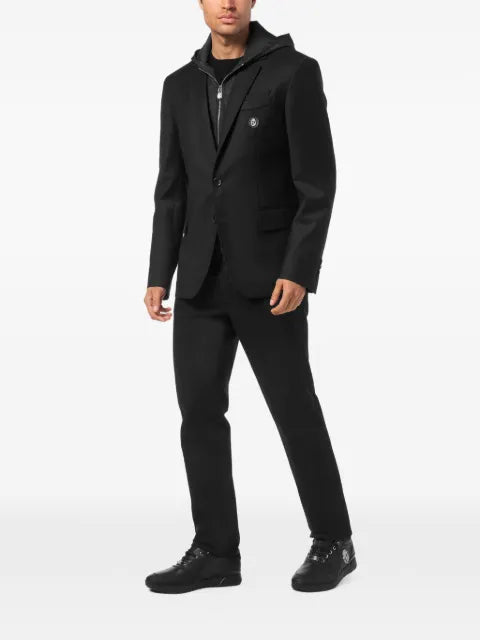 Billionaire Travel hooded button-fastening blazer