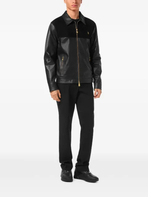 Billionaire leather bomber jacket