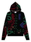 RHUDE paisley-pattern knitted hoodie