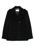 Saint Laurent double-breasted cupro coat