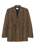 Saint Laurent double-breasted checked blazer