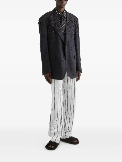 Dolce & Gabbana single-breasted embroidered jacket