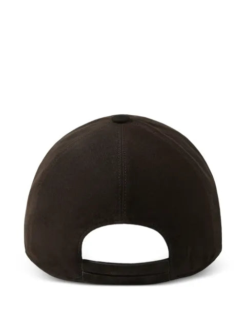 Zegna leather baseball cap