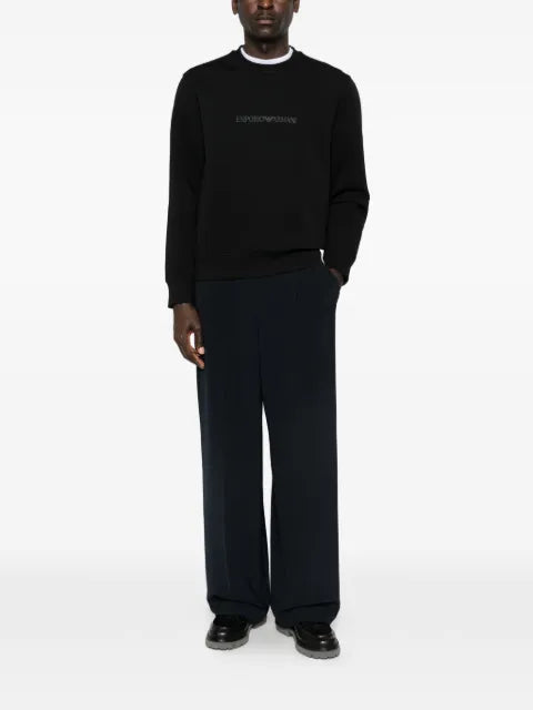 Emporio Armani logo-detail crew-neck sweatshirt