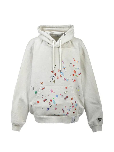 Maison MIHARA YASUHIRO sticker-embellished hoodie