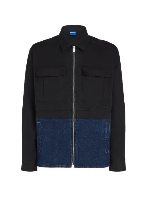 Karl Lagerfeld Jeans twill and denim overshirt