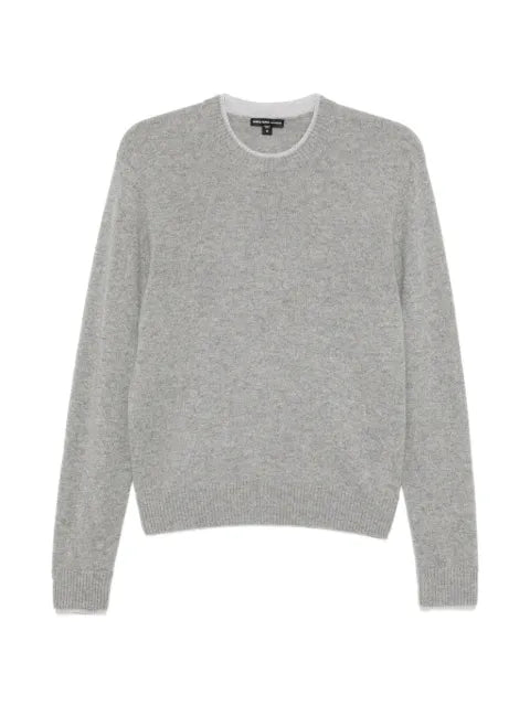 James Perse contrast-trim cashmere sweater