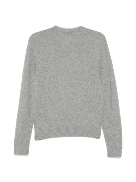 James Perse contrast-trim cashmere sweater