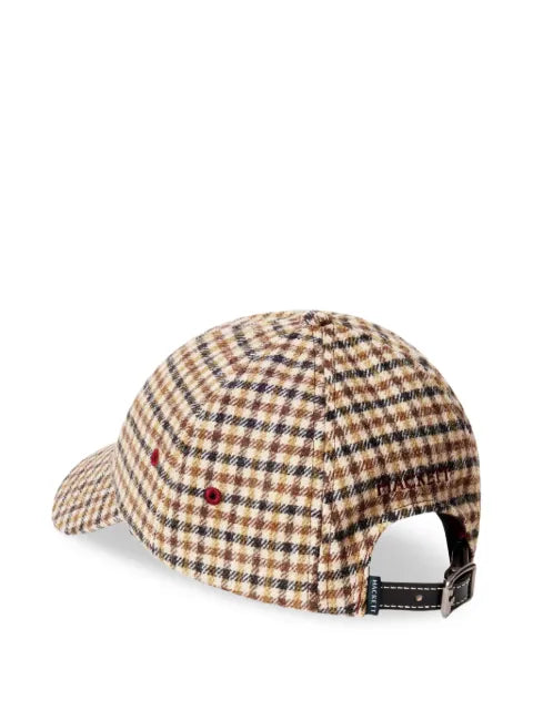 Hackett London checked logo-embroidered baseball cap