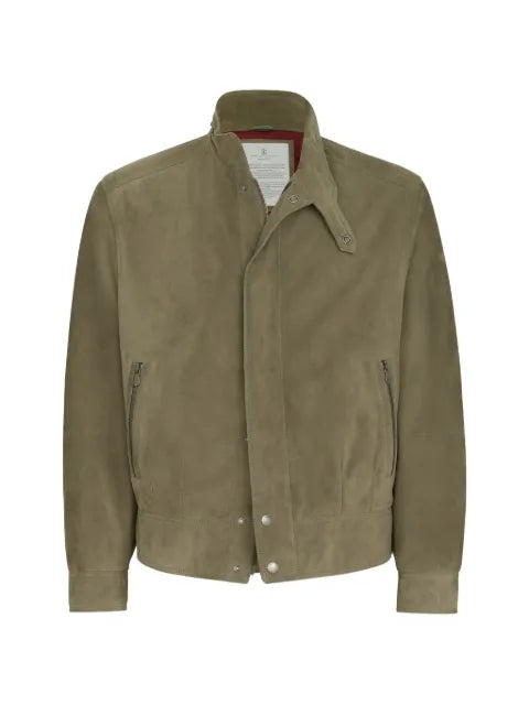 Brunello Cucinelli padded suede outerwear jacket