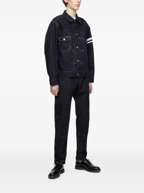 Momotaro Classic stripe-detail denim jacket