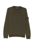 Stone Island 5100074 light pure RWS wool_s.i. Ghost regular-fit crewneck jumper with ribbed trims