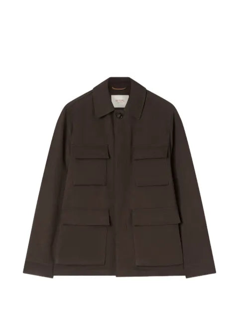 RETORI Sahariana pocket-details linen jacket