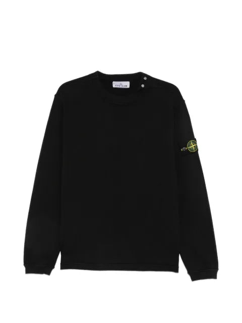 Stone Island logo-patch shoulder-button sweatshirt