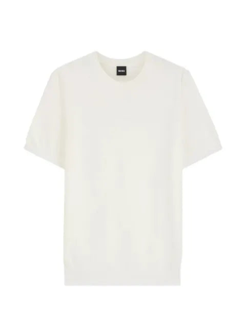 BOSS short-sleeved sweater with knitted structure
