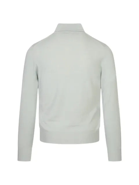 Canali quarter-zip knitted sweater