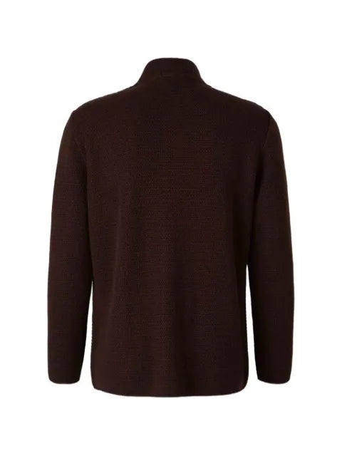 Lardini virgin wool basket-weave cardigan
