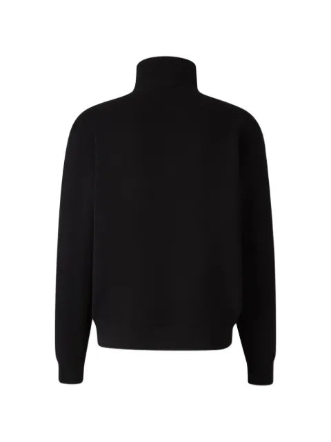 Burberry logo-embroidered half-zip sweater