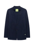 Shanghai Tang silk-knit mandarin-collar blazer