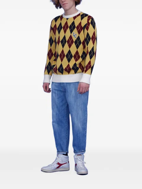 LC23 Rombo argyle-knit sweater