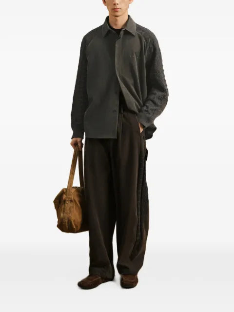 CROQUIS raglan-sleeve panelled shirt jacket