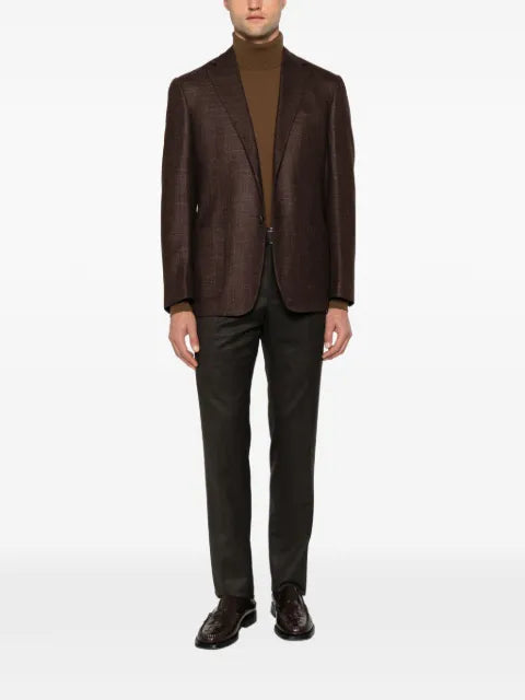 Corneliani textured-finish single-breasted blazer