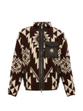 Moncler geometric-pattern fleece sweater