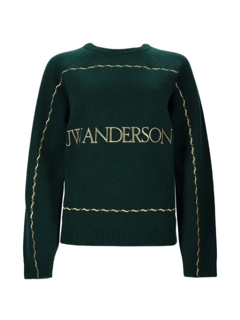 JW Anderson logo-embroidered wool sweater