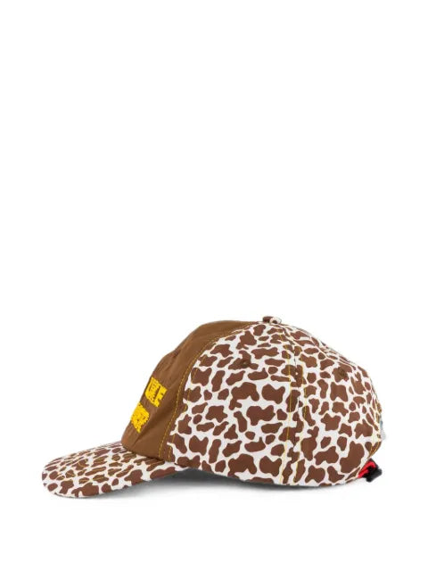 ALEX ZONO cow-print embroidered baseball cap