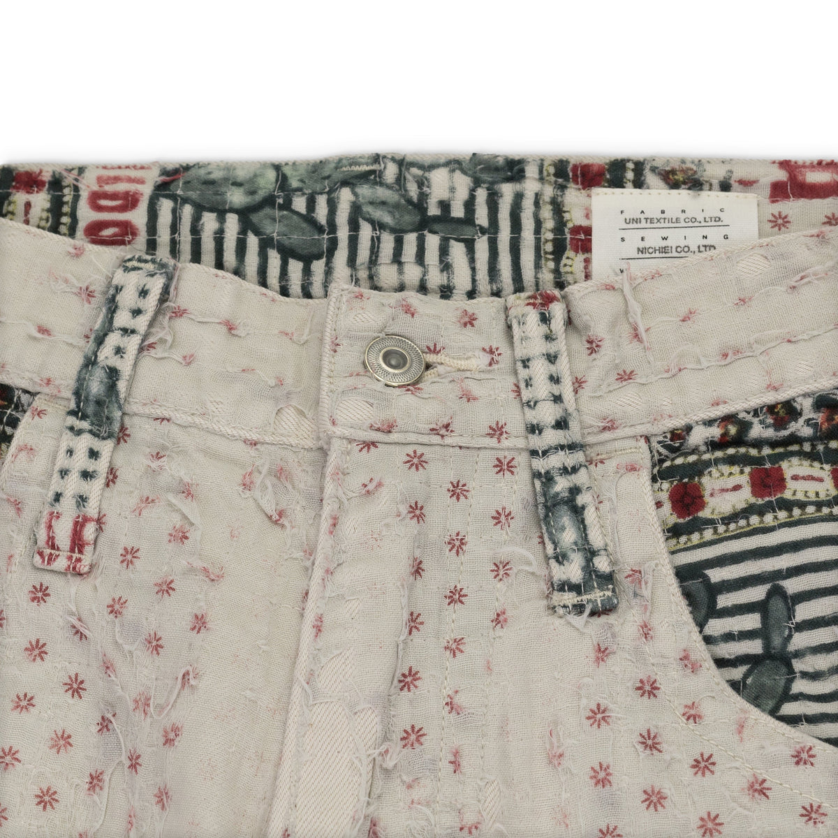 Beige Naranja Double Cloth Denim Pants