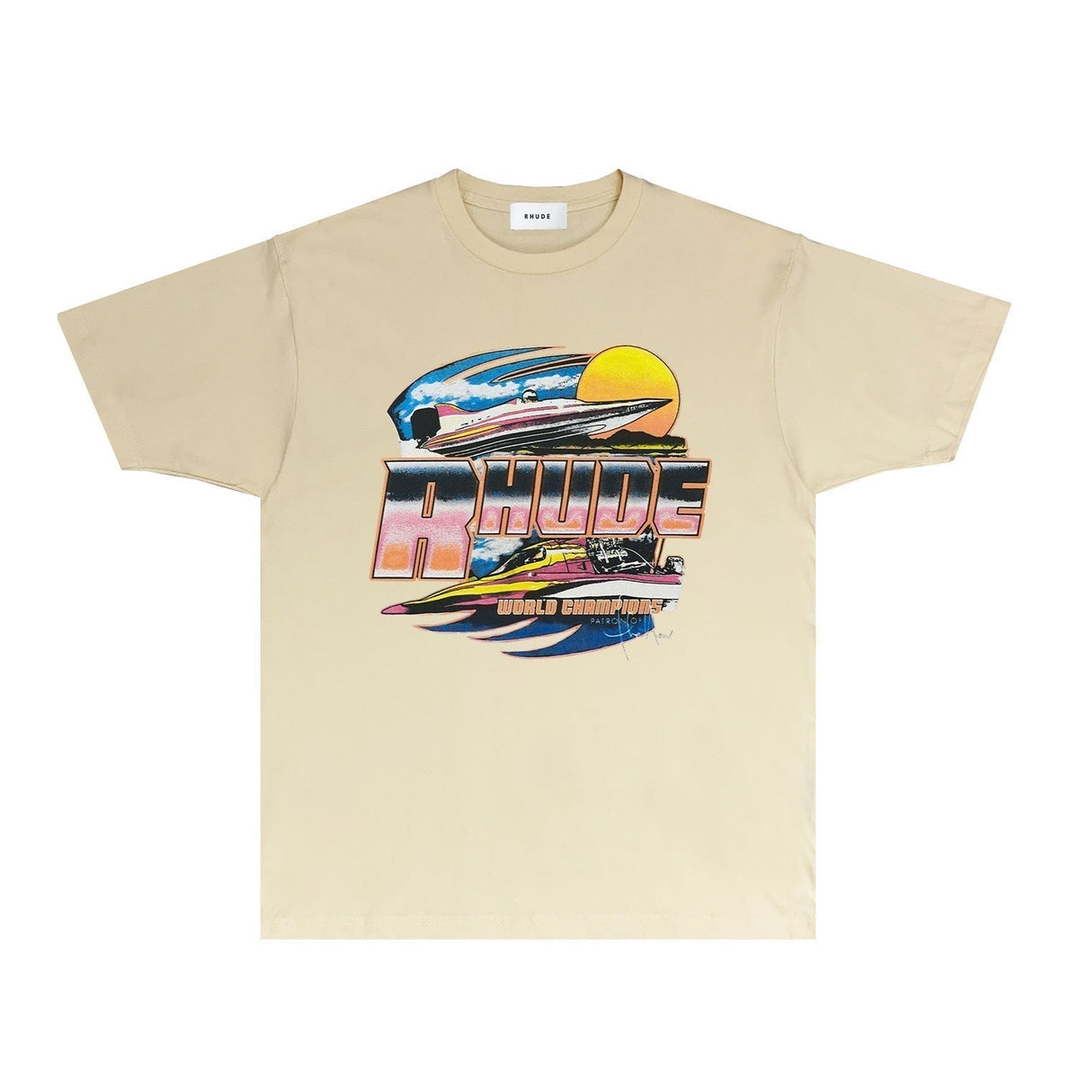 Rhude T-shirts Printed Trendy Pure Cotton