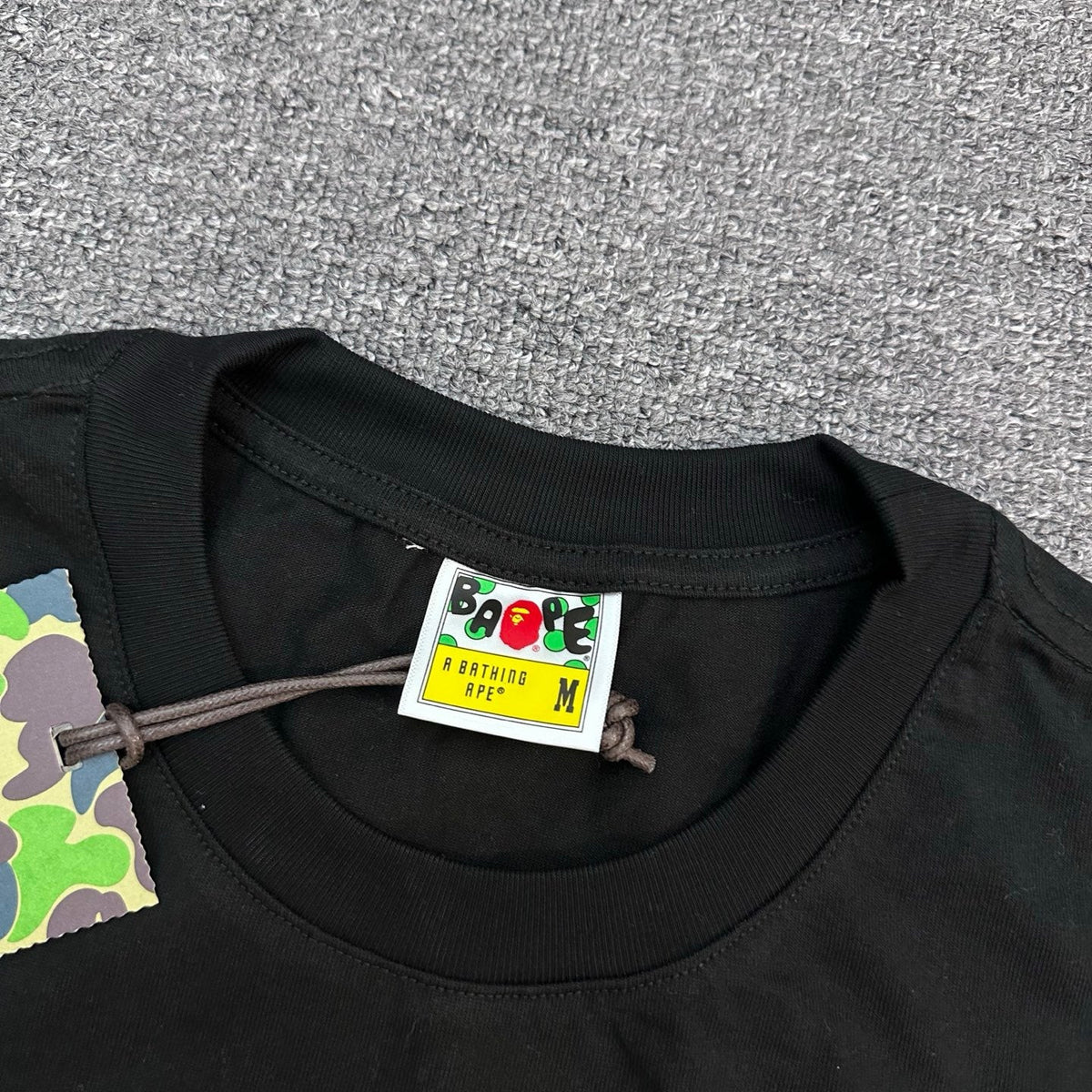 BAPE FW25 Banknote Collage Ape Head Oversized Heavyweight Unisex T-Shirt