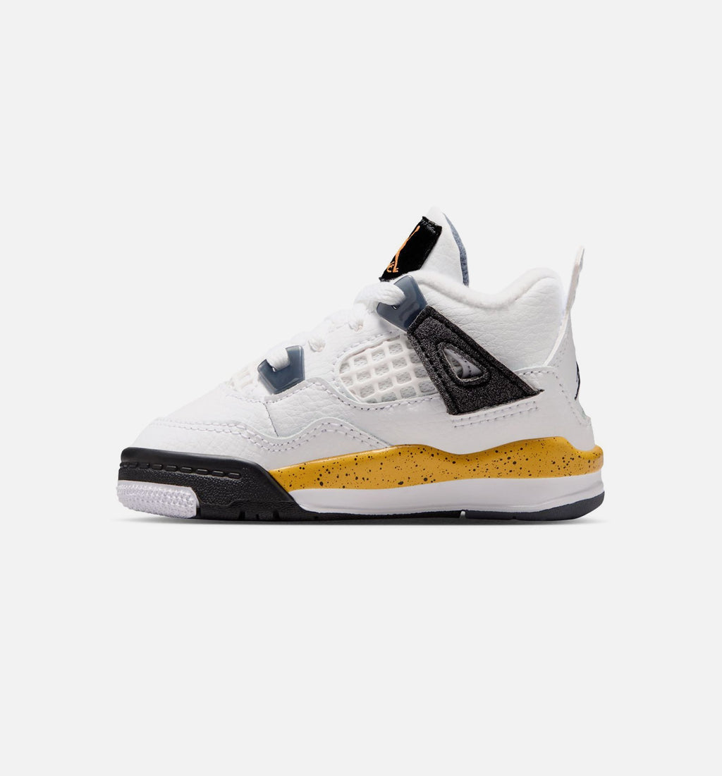 Air Jordan 4 Retro Rare Air Tour Yellow Infant/Toddler – White/Dark Blue Grey/Black/Tour Yellow
