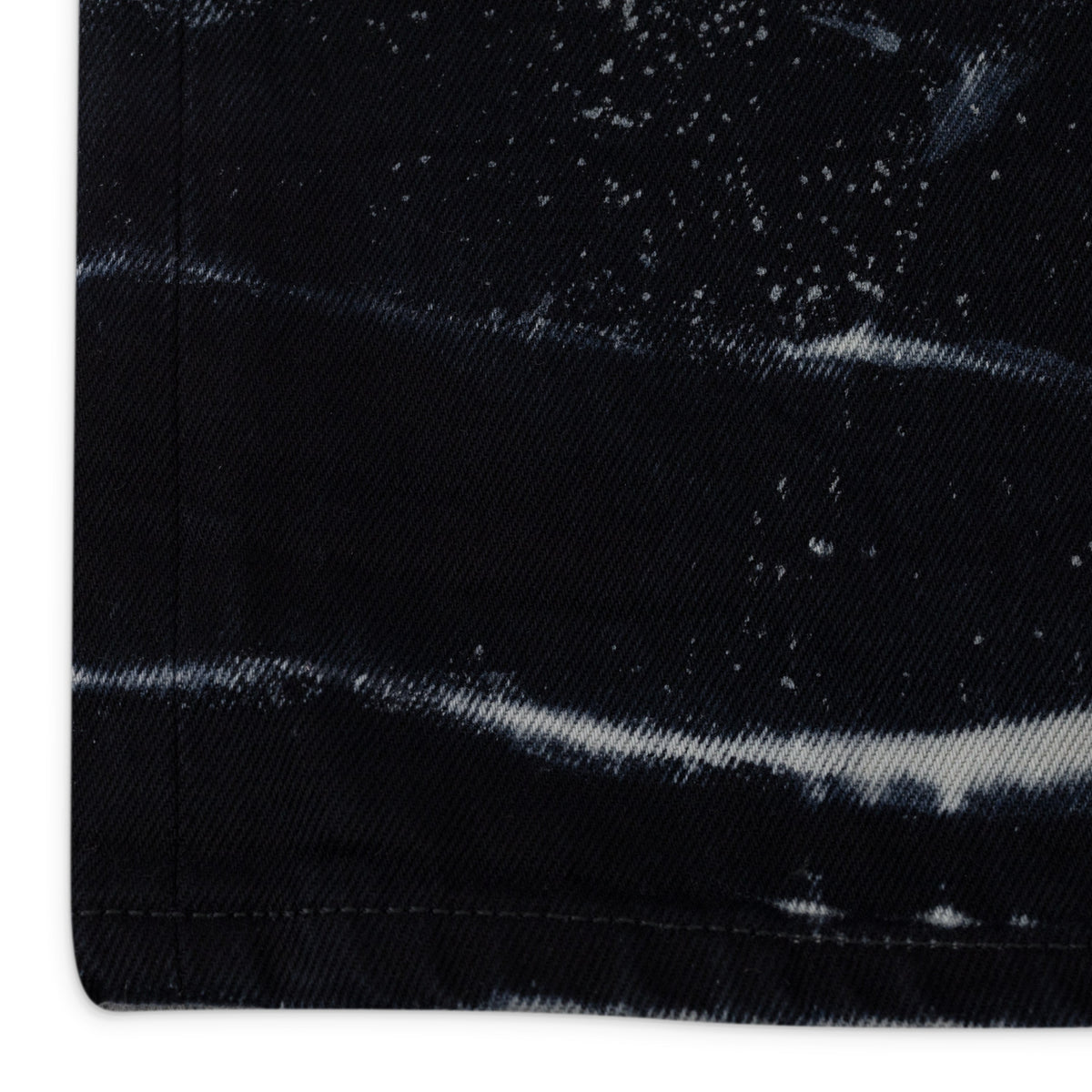 Black Marble Coated Baggy Fit Jeans