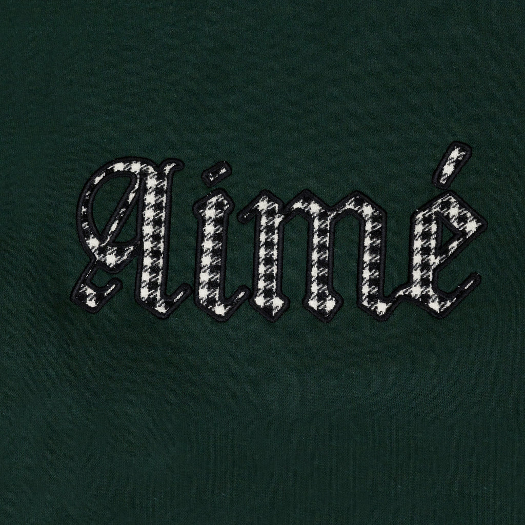 Green Houndstooth Applique Crewneck Sweatshirt