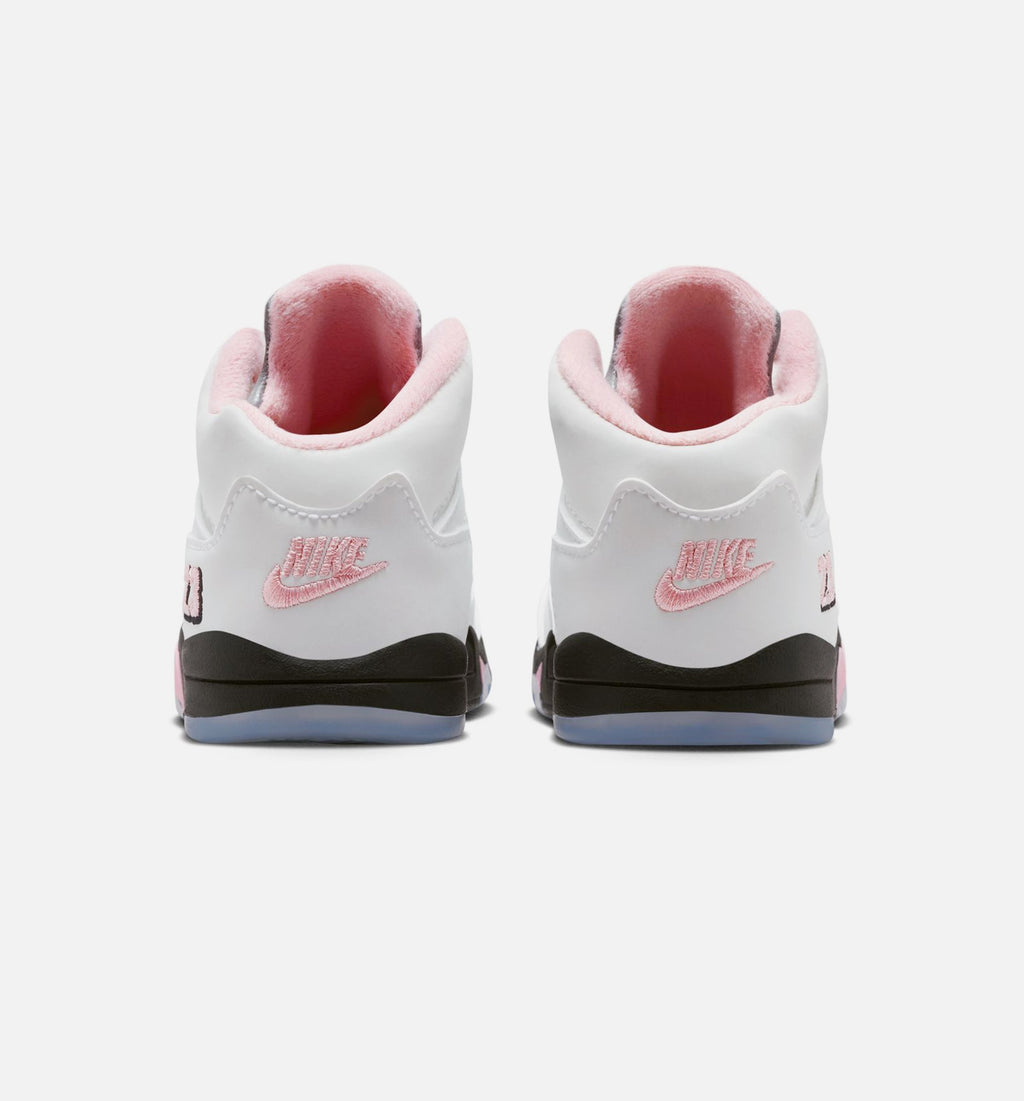 Air Jordan 5 Retro Medium Soft Pink Baby & Toddler Sneakers - White / Black / Medium Soft Pink