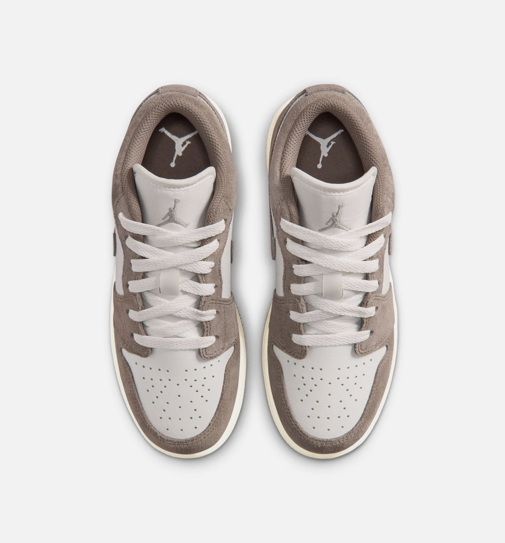 Air Jordan 1 Low Grade School Sneakers - Olive Grey / Enigma Stone / Summit White