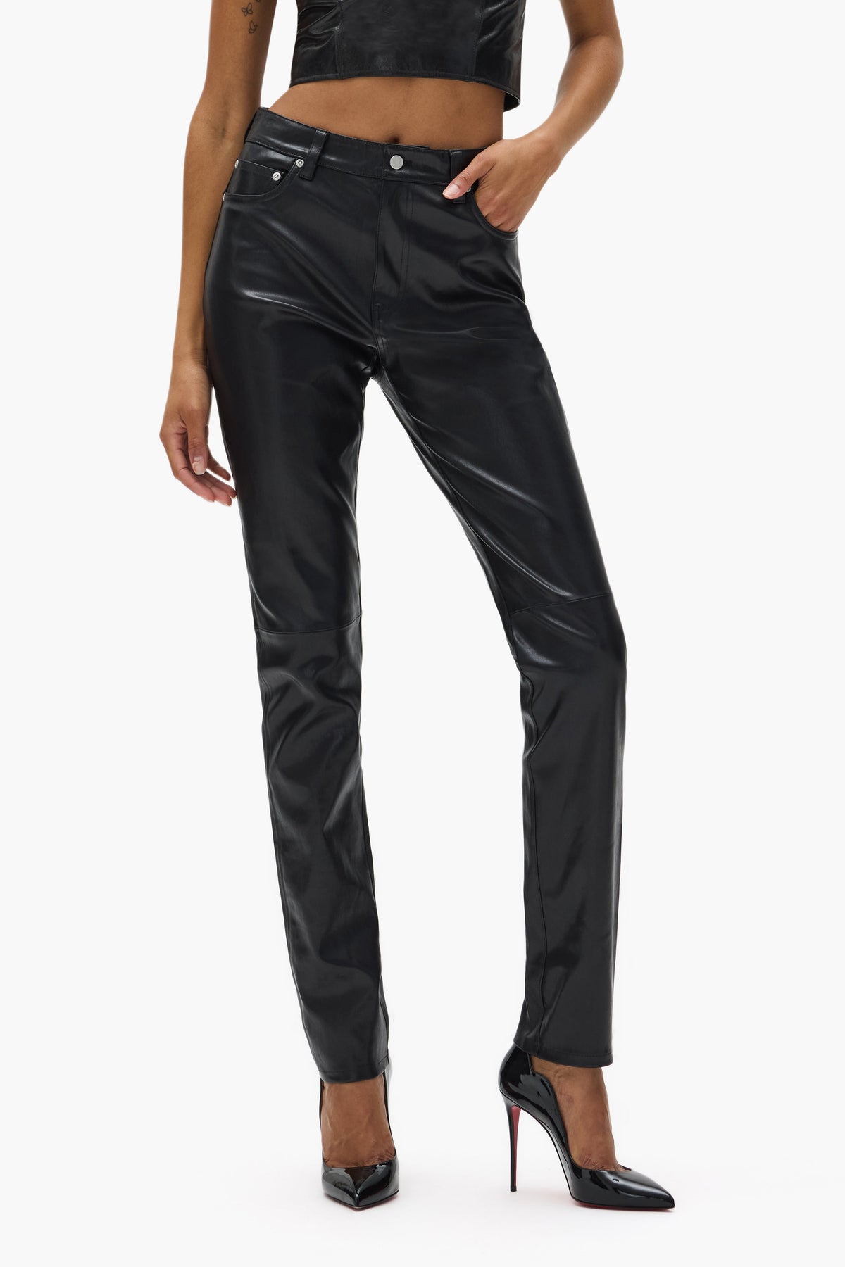 Leather 5 Pocket Pant