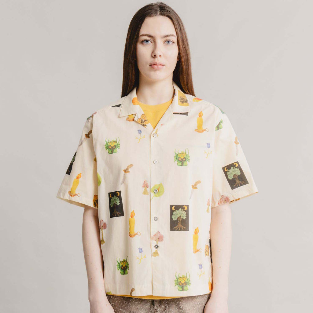 Heresy Motley Shirt: Ecru