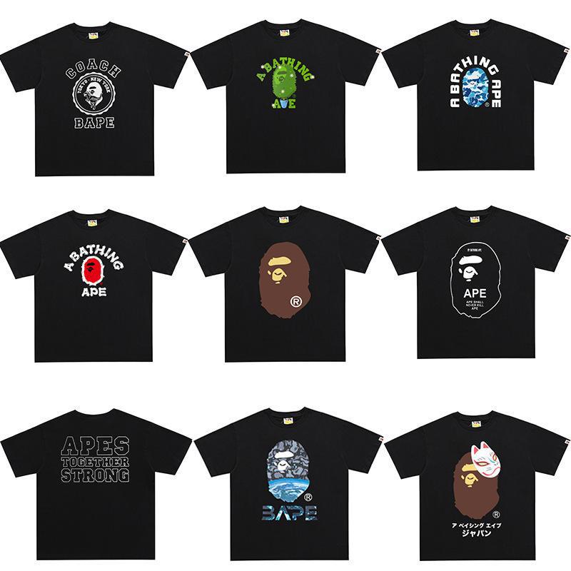 BAPE Ape Head Print Loose Unisex Streetwear T-Shirt
