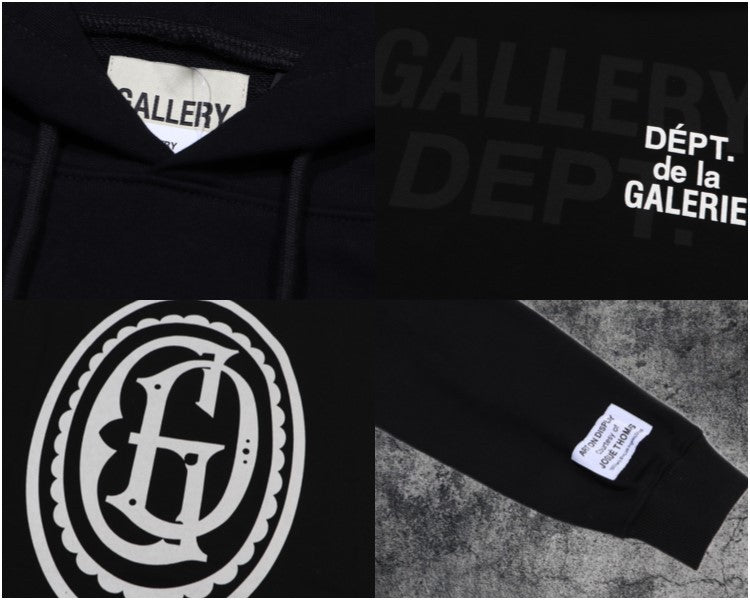 Gallery Dept Letter Print Hoodie Loose Couple Streetwear Sweatshirt
