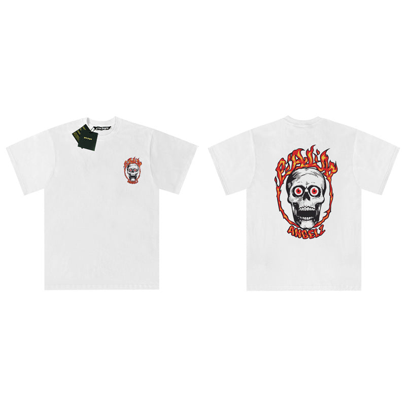 Palm Angels Graphic Print Tee Loose Crew Neck Streetwear T-Shirt